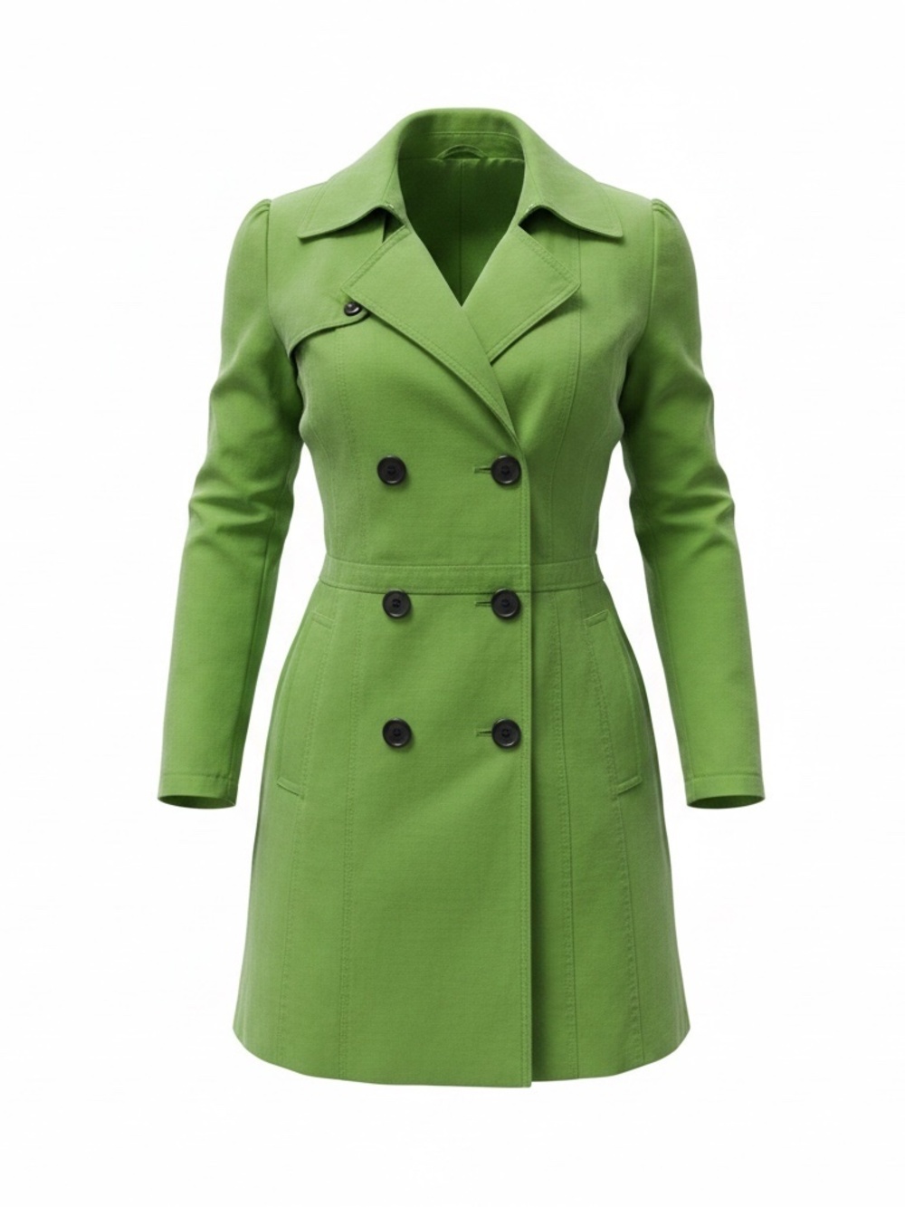 Anthropologie Tulle Long Green Pea Coat - size M 🌟